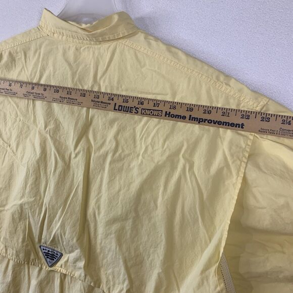 Columbia PFG Shirt Men XL Yellow Fishing Vented Performance Sportswear Techwear - Picture 4 of 13